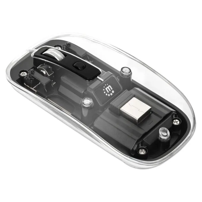 MANHATTAN Funkmaus USB-A 4Tasten RGB LED schwarz transparent — image 6
