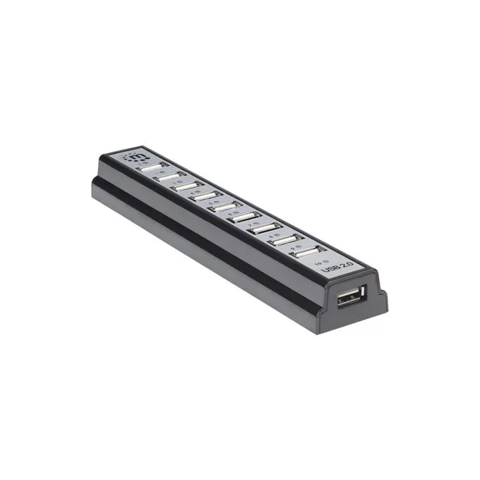 MANHATTAN USB-HUB 10-Port USB 2.0 Desktop Hub schwarz — image 2