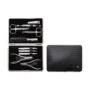 Manikre Pedikre Set 10tlg., Leder, schwarz