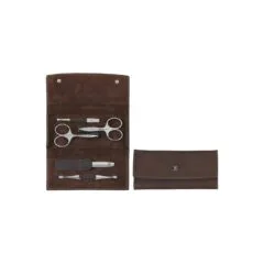 Manikre Pedikre Set 5tlg. mit Nagelschere, Leder