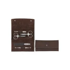 Manikre Pedikre Set 5tlg. mit Nagelschere, Leder