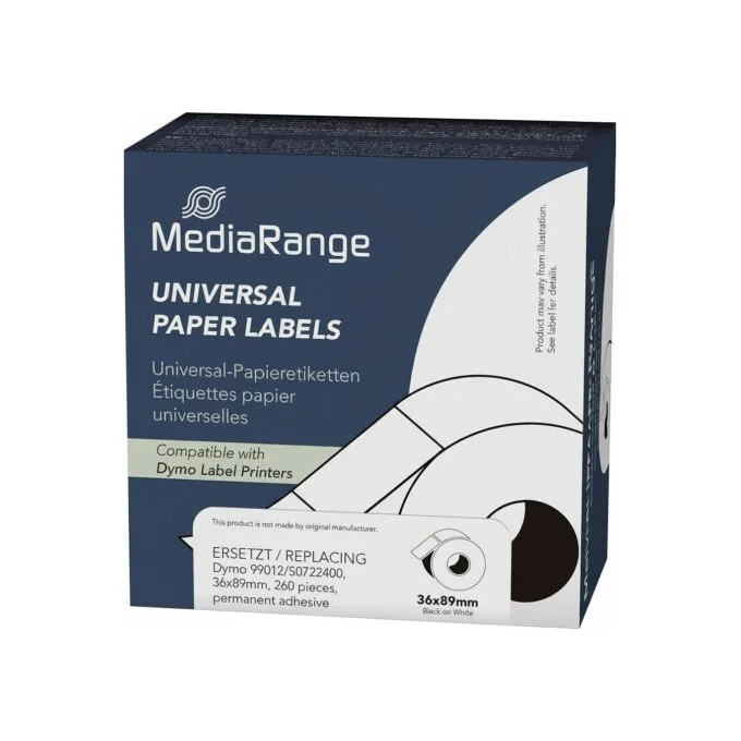 MediaRange Etikettenrollen ersetzt DYMO 99012 S0722400, 36,0 x 89,0 mm — image 1