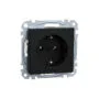 MERTEN MEG2301-0403 SCHUKO-Steckdose. Steckklemmen. schwarz matt. System M