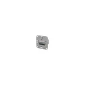 METZ CONNECT Anschlussdose E-DAT C6A IDC 2 Port UP0 metallisch