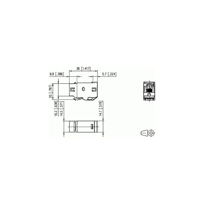 METZ CONNECT BTR E-DAT Kupplung Modul Keystone Kat.6 Class E — image 2