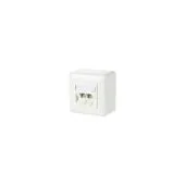 METZ CONNECT C6Amodul 2 Port 180 AP-Dose reinweiss RAL9010