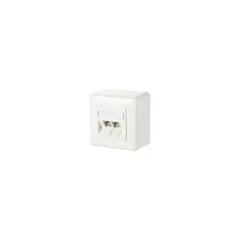METZ CONNECT C6Amodul 2 Port 180 AP-Dose reinweiss RAL9010