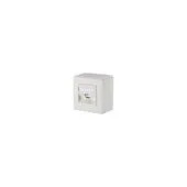 METZ CONNECT Keystone Anschlussdose AP 1 Port unbestuckt reinweiss