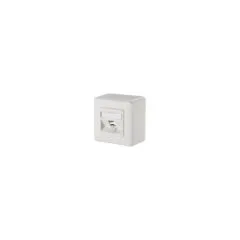 METZ CONNECT Keystone Anschlussdose AP 1 Port unbestuckt reinweiss