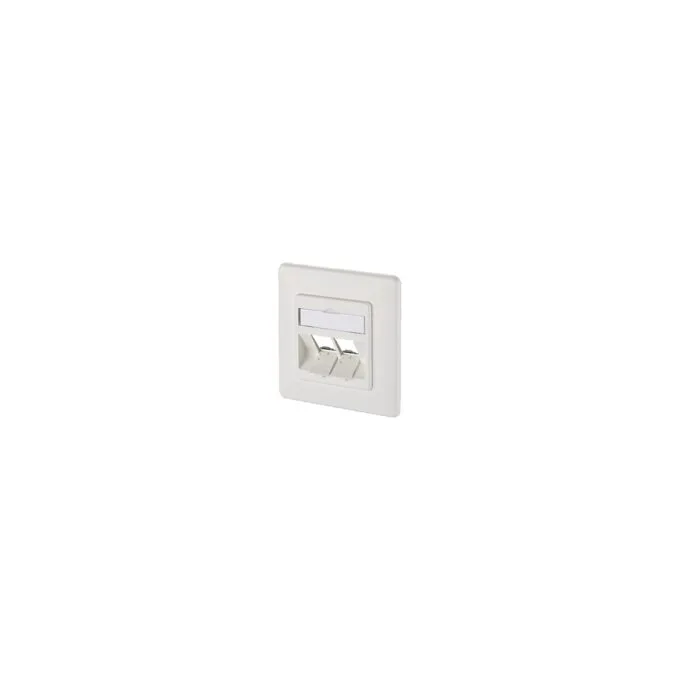 METZ CONNECT Modul Anschlussdose UP 2 Port unbestuckt reinweiss — image 1