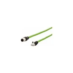 METZ CONNECT Verbindungsleitung M12 ST-RJ45 ST 4-pol D-kodiert gerade-gerade Schleppkette Torsion 5m
