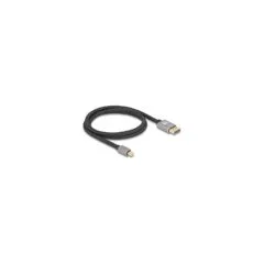 Mini DisplayPort zu DisplayPort Kabel 8K 60 Hz 1 m grau Metall ohne Einrastfunktion
