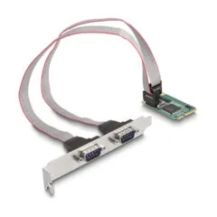 Mini PCIe Karte full size zu 2 x Seriell RS-232 D-Sub 9 Pin