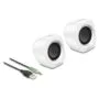 Mini Stereo PC Lautsprecher mit 3.5 mm Klinkenstecker und USB Stromversorgung weiß