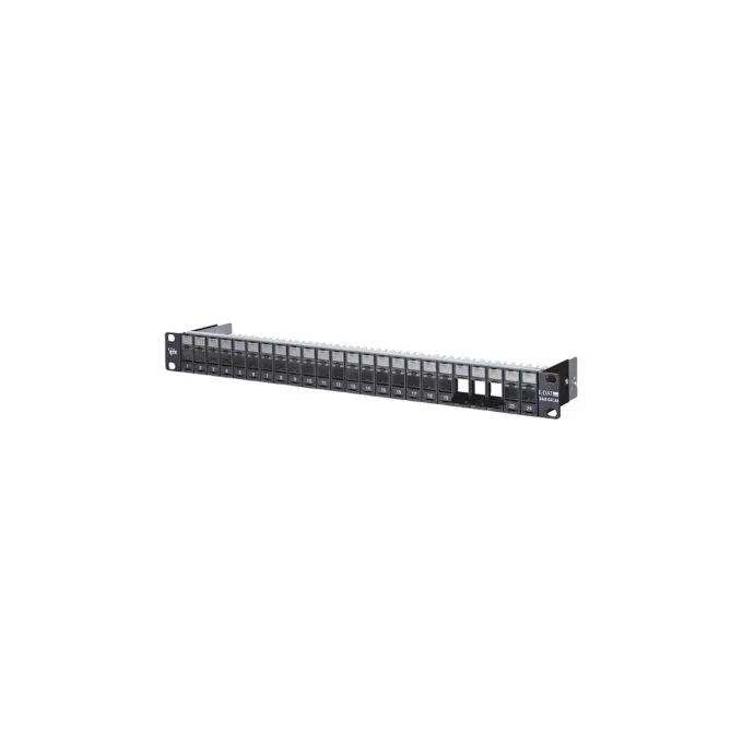 Modul 19 Zoll Modultrger 1HE 24 Port schwarz leer — image 1
