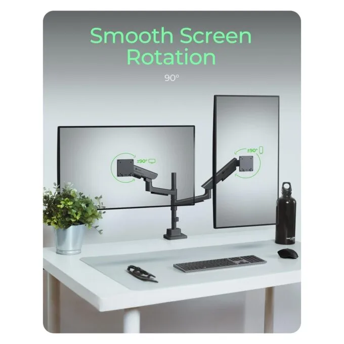 Monitorständer IcyBox 2 Monitore bis zu 57' 27kg Tischmontag — image 6
