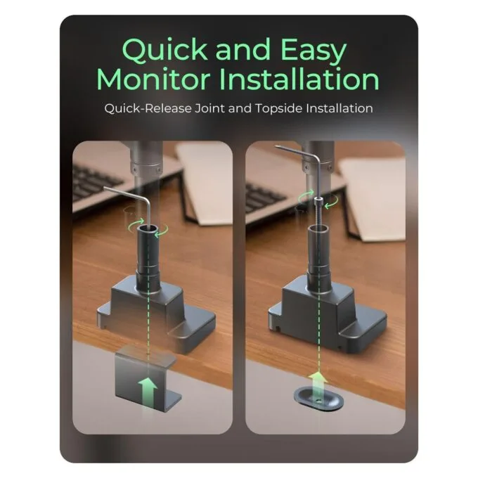 Monitorständer IcyBox 2 Monitore bis zu 57' 27kg Tischmontag — image 7