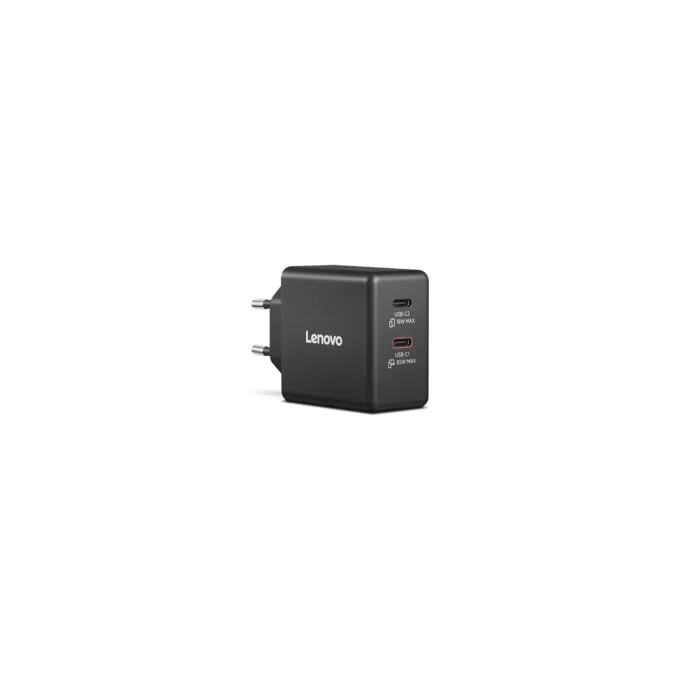 N Lenovo Dual USB-C 65W GaN Charger Black EU — image 4