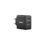 N Lenovo Dual USB-C 65W GaN-Ladegerät Netzteil Schwarz inkl. USB-C Kabel