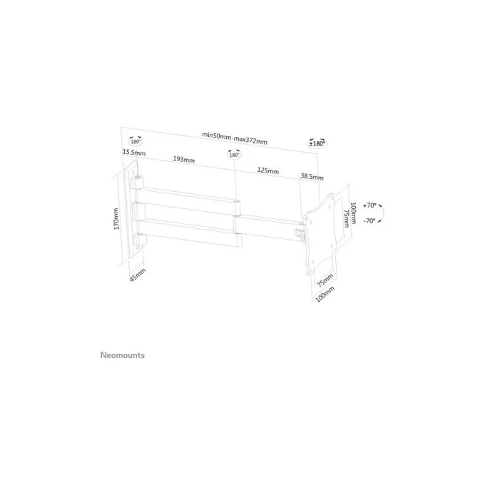 Neomounts FPMA-W830BLACK Wandhalterung mit drei Drehpunkten für Flachbildschirme bis 27' — image 9