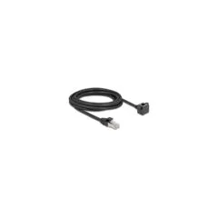 Netzwerk Verlängerungskabel RJ45 Stecker zu RJ45 Buchse 90° gewinkelt Cat.6 F UTP 3 m schwarz