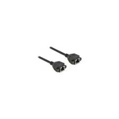 Netzwerk Verlängerungskabel S FTP RJ45 Buchse zu RJ45 Buchse Cat.6A 25 cm schwarz