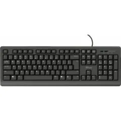 Trust Primo Wired Keyboard GR 24148 - Full Size, Silent Keys, Spill Resistant, USB