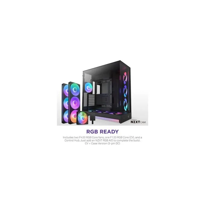 NZXT H9 FLOW RGB+ (2025) All Black MidiTower CM-H92FB-P1 — image 3