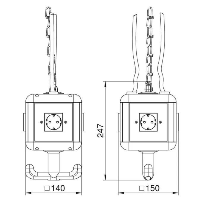 OBO VH4 N6 34904B1 Energieversorgungseinheit IP20 4xSchuko — image 2