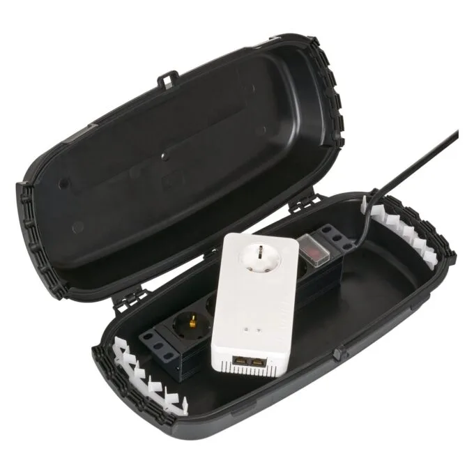 Outdoor-Box IP54 klappbar schwarz 32x22x13cm — image 3