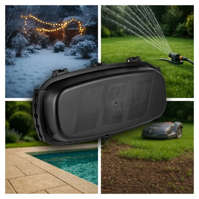 Outdoor-Box IP54 klappbar schwarz 32x22x13cm — image 5