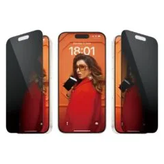 PanzerGlass Privacy iPhone 15 Pro. UWF w. EasyAligner
