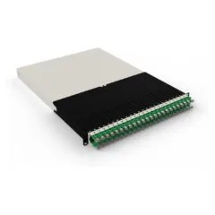 Patchbox patchbox.one Kabeleinzugssystem 30RU STP (1,8 m) mit 24 Kassetten, Patchkabel Cat. 6a, U FTP, PoE, Kabel grün