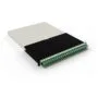 Patchbox patchbox.one Kabeleinzugssystem 30RU STP (1,8 m) mit 24 Kassetten, Patchkabel Cat. 6a, U FTP, PoE, Kabel grün