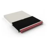 Patchbox patchbox.one Kabeleinzugssystem 30RU STP (1.8 m) mit 24 Kassetten. Patchkabel Cat. 6a. U FTP. PoE. Kabel rot