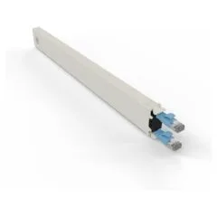 Patchbox patchbox.one Kupferkassette 8RU (0.8 m). Cat. 6a. U FTP. PoE. blau