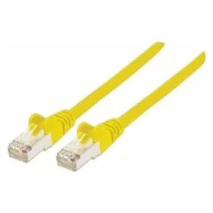 Patchkabel Cat6a-Stecker Cat7-Rohkabel 0.5m gelb
