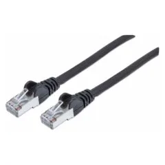 Patchkabel Cat6a-Stecker Cat7-Rohkabel 1m schwarz