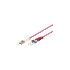 Patchkabel LWL Duplex OM4 (Multimode, 50 125) LC ST, LSZH, austauschbare Polarität, 7,5m, Good Connections®