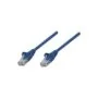 Patchkabel RJ45 U UTP Cat6 0.50m Hebelschutz blau