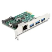 PCI Express x1 Karte zu 3 x USB 5 Gbps Typ-A Buchse + 1 x Gigabit LAN