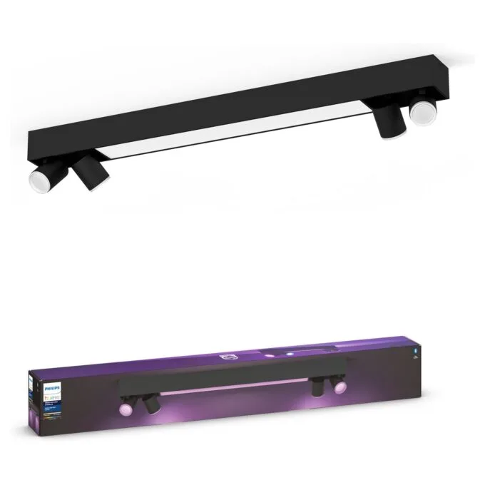 Philips Hue White & Color Amb. BT Centris Spot 4 flg. sw 4200lm & Dimmschalter — image 1