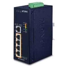 PLANET 5-Port Industrial Gigabit Switch w 4-Port 802.3at
