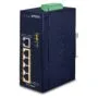 PLANET 5-Port Industrial Gigabit Switch w 4-Port 802.3at