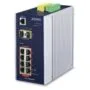 PLANET Industrial 8-Port 10 100 1000T 802.3at PoE + 2