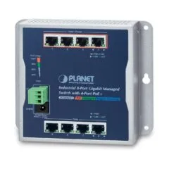 PLANET Industrial 8-Port 10 100 1000T Wall-mount with