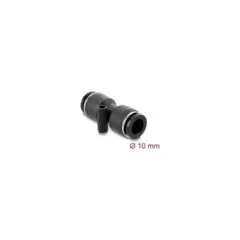 Pneumatik Steckverbinder 10 mm mit Befestigungsloch gerade