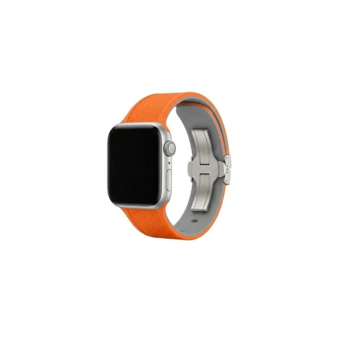 Premium Plus Armband für Apple Watch. Orange Grau. 40mm. 41mm. 38mm. 42mm (Series 10). GA-MAG-BNDA-PP-OGS — image 1