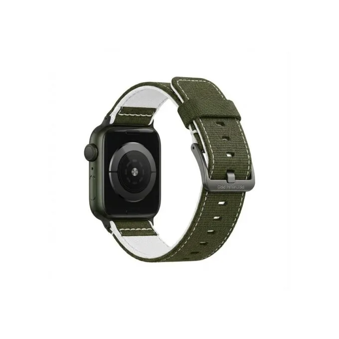 Premium Pro Armband für Apple Watch. Khaki Weiß. 44mm. 45mm. 42mm (Series 1 2 3). 49mm. 46mm. GA-MAG-BNDA-P+KLCL — image 1