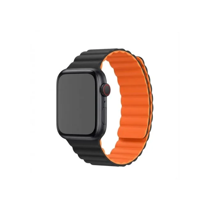 Premium Pro Armband für Apple Watch. Orange Schwarz. 40mm. 41mm. 38mm. 42mm (Series 10). GA-MAG-BNDA-P+OMS — image 1